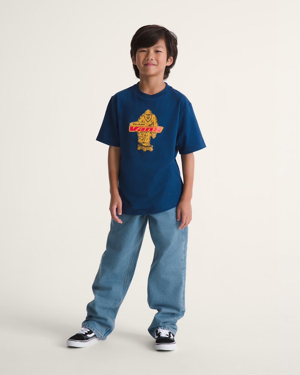 Kids Check-5 Loose Denim Pants - Image 2