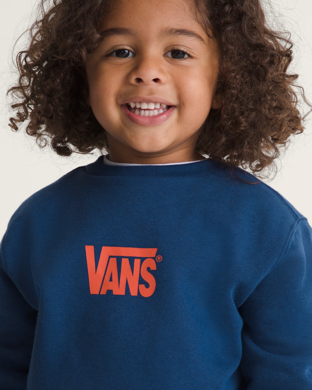 Little Kids Stretch Logo Crew Sweatshirt - Image 5