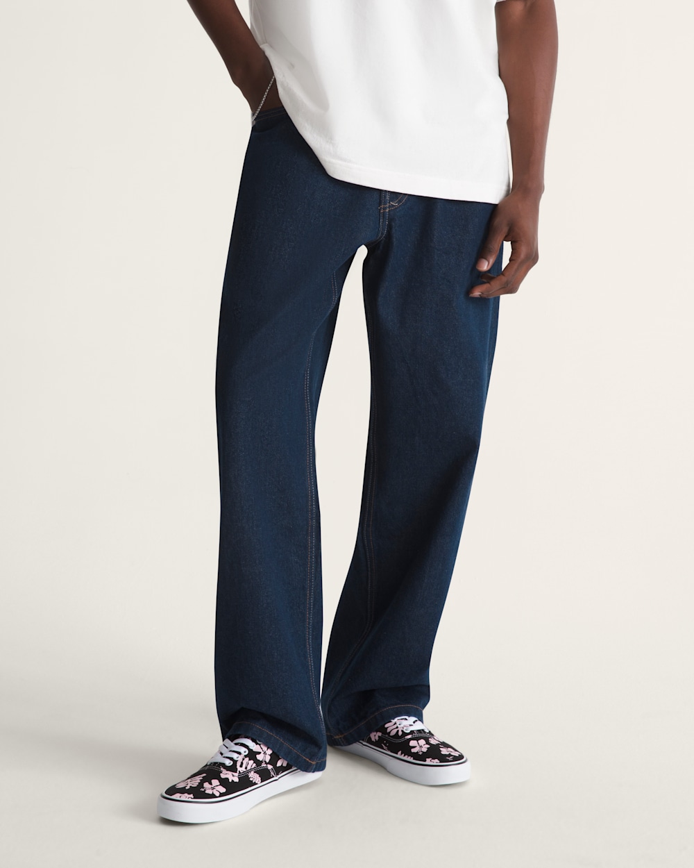 Premium Check-5 Loose Denim Pants