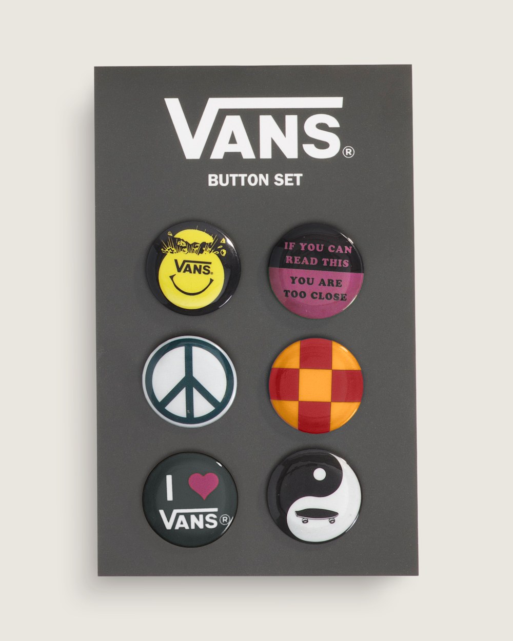 Vans Too Close Club Button Set